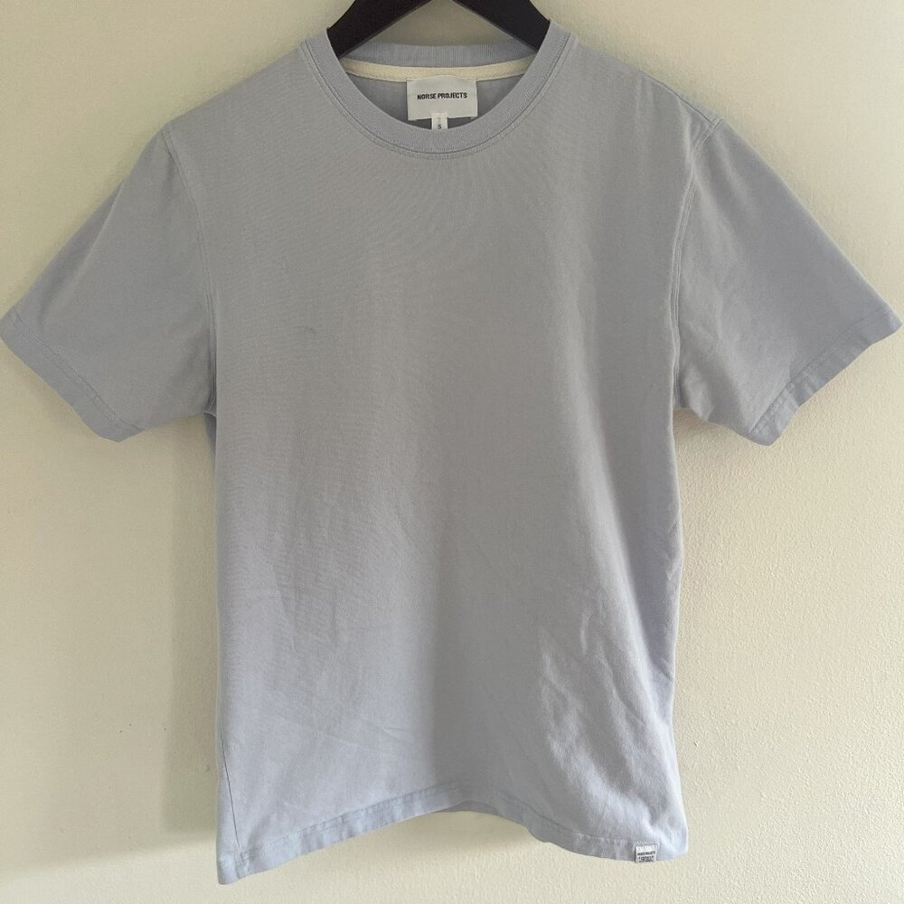 Norse Projects Niels Standard Tee in Light Blue Small